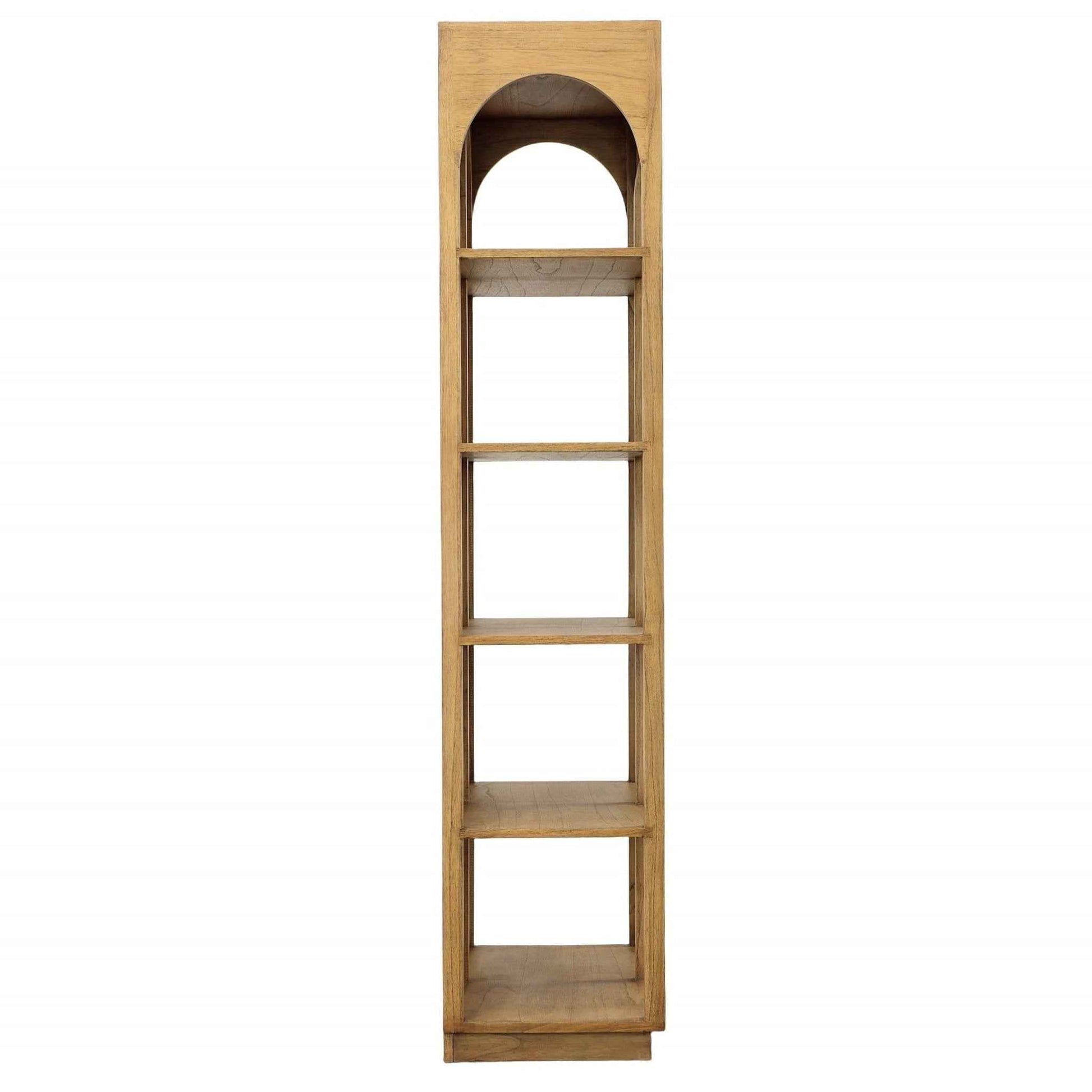 LEONARDO MINDI WOOD + CANE BOOKCASE