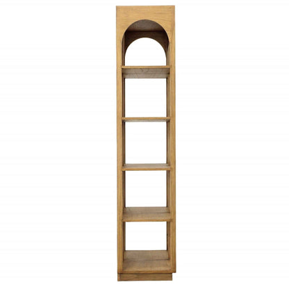 LEONARDO MINDI WOOD + CANE BOOKCASE