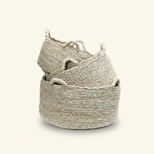 LES QUATRE MAINS BASKETS (SET OF 3) / NATURAL