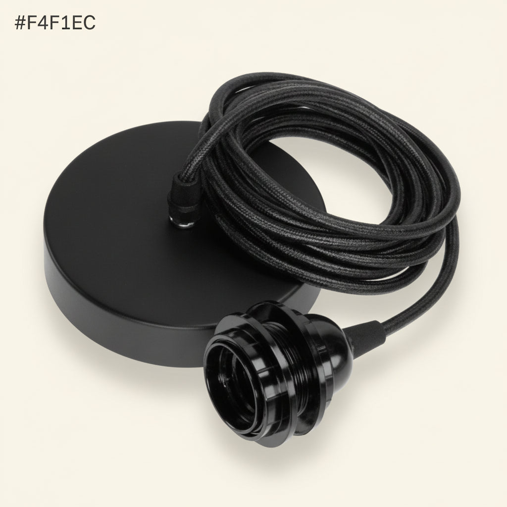 LIGHT FITTING | BLACK | SINGLE