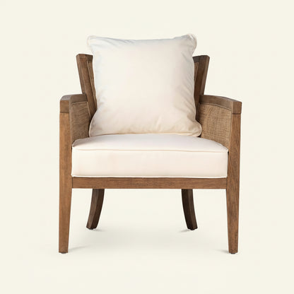 LILY NATURAL OAK + CANE PANEL CLUB CHAIR
