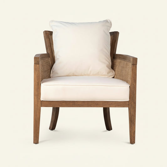 LILY NATURAL OAK + CANE PANEL CLUB CHAIR