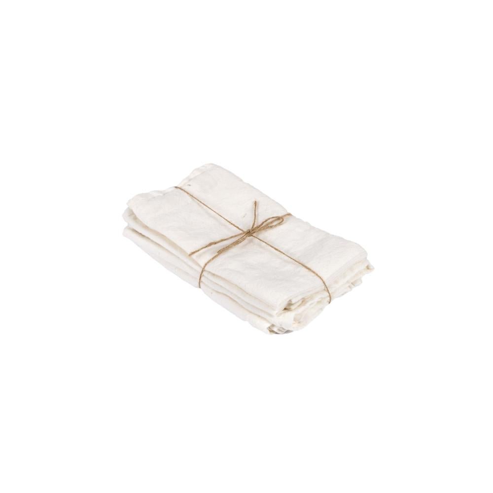LINEN TABLECLOTH + NAPKINS | WHITE | 180 X 300 CM - Green Design Gallery