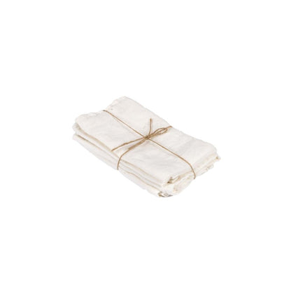 LINEN TABLECLOTH + NAPKINS | WHITE | 180 X 300 CM - Green Design Gallery