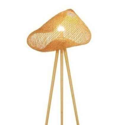 LIPS WOVEN BAMBOO FLOOR LAMP | NATURAL