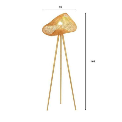 LIPS WOVEN BAMBOO FLOOR LAMP | NATURAL