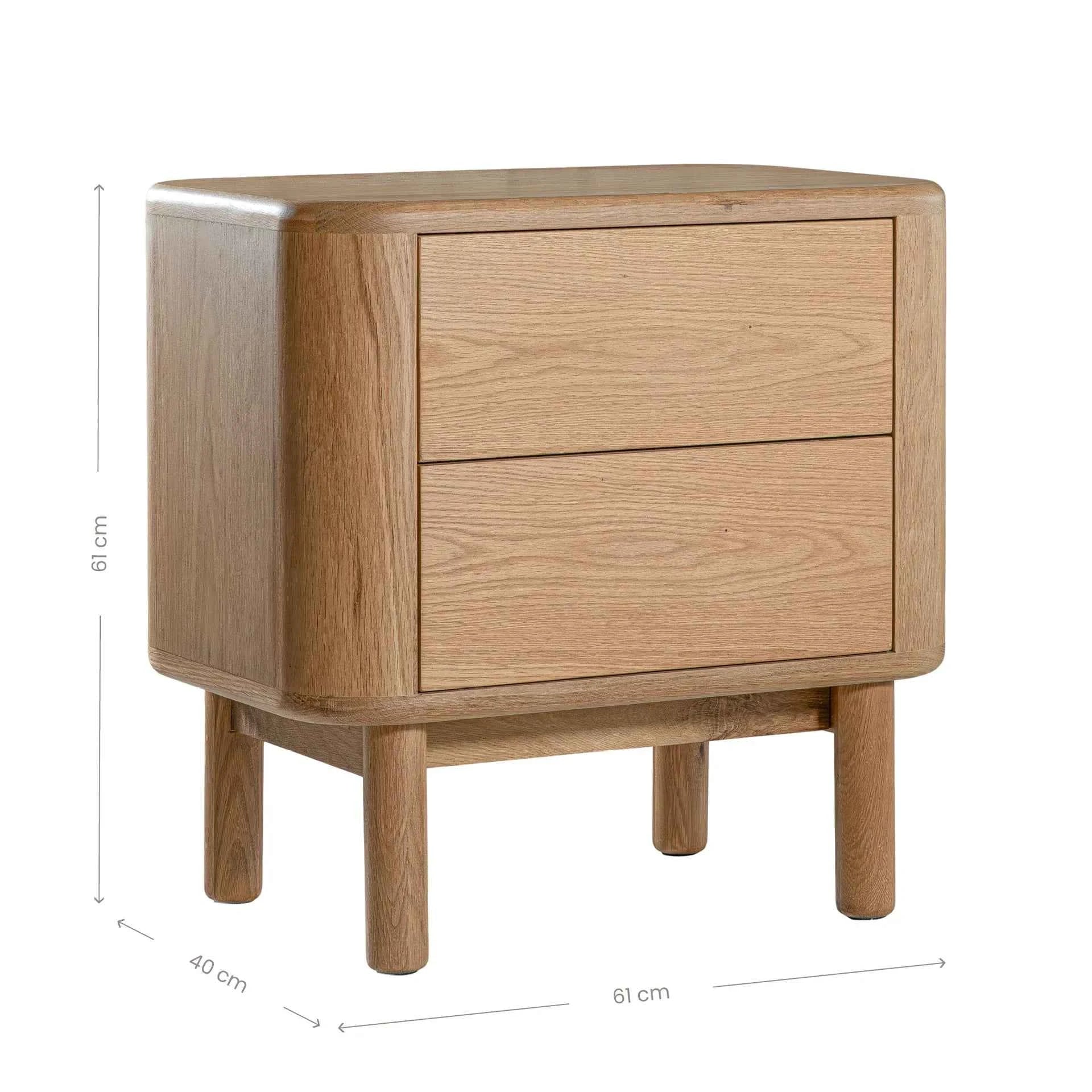 MOLLY (BED)SIDE TABLE | 2-DRAWERS | NATURAL OAK