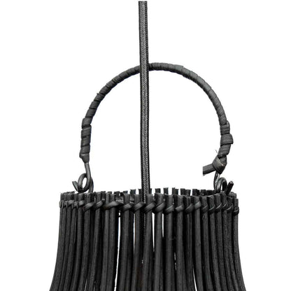 LOBSTER TRAP PENDANT / BLACK RATTAN