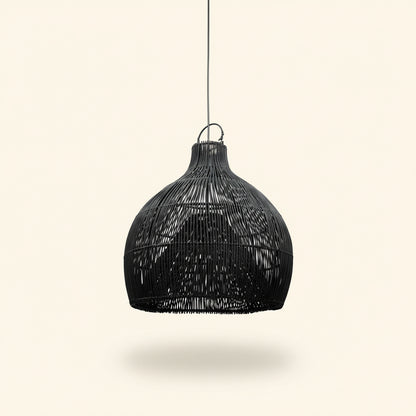 LOBSTER TRAP PENDANT / BLACK RATTAN