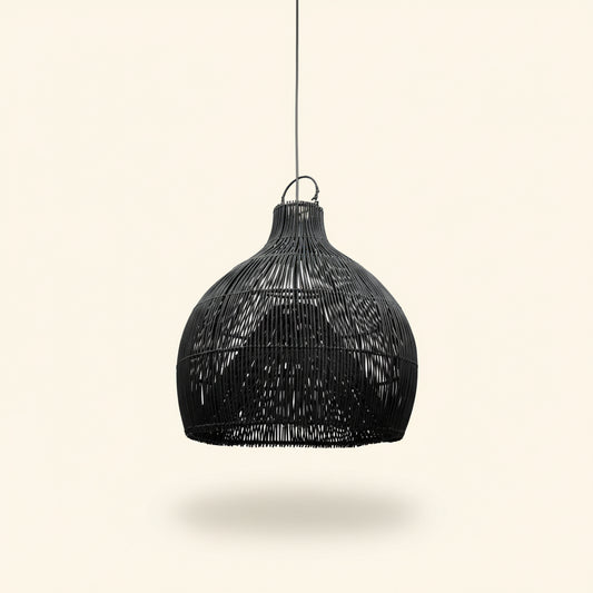 LOBSTER TRAP PENDANT / BLACK RATTAN