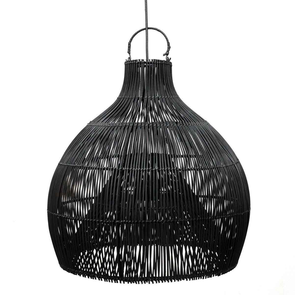LOBSTER TRAP PENDANT / BLACK RATTAN