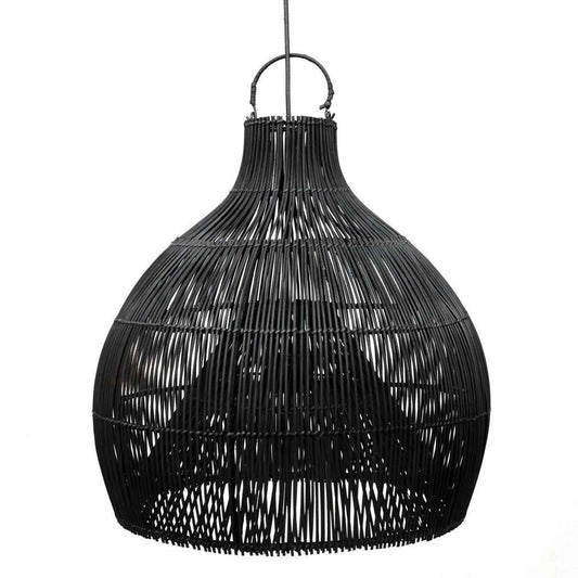LOBSTER TRAP PENDANT / BLACK RATTAN