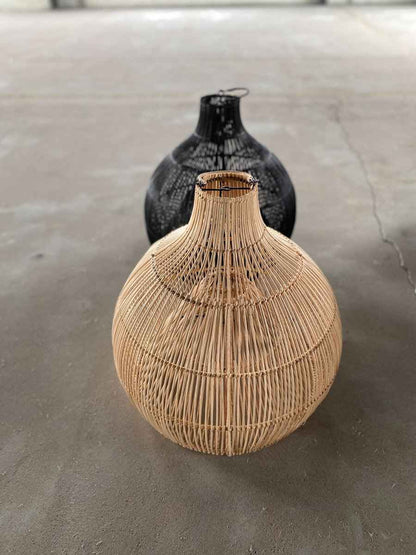 LOBSTER TRAP PENDANT / NATURAL RATTAN