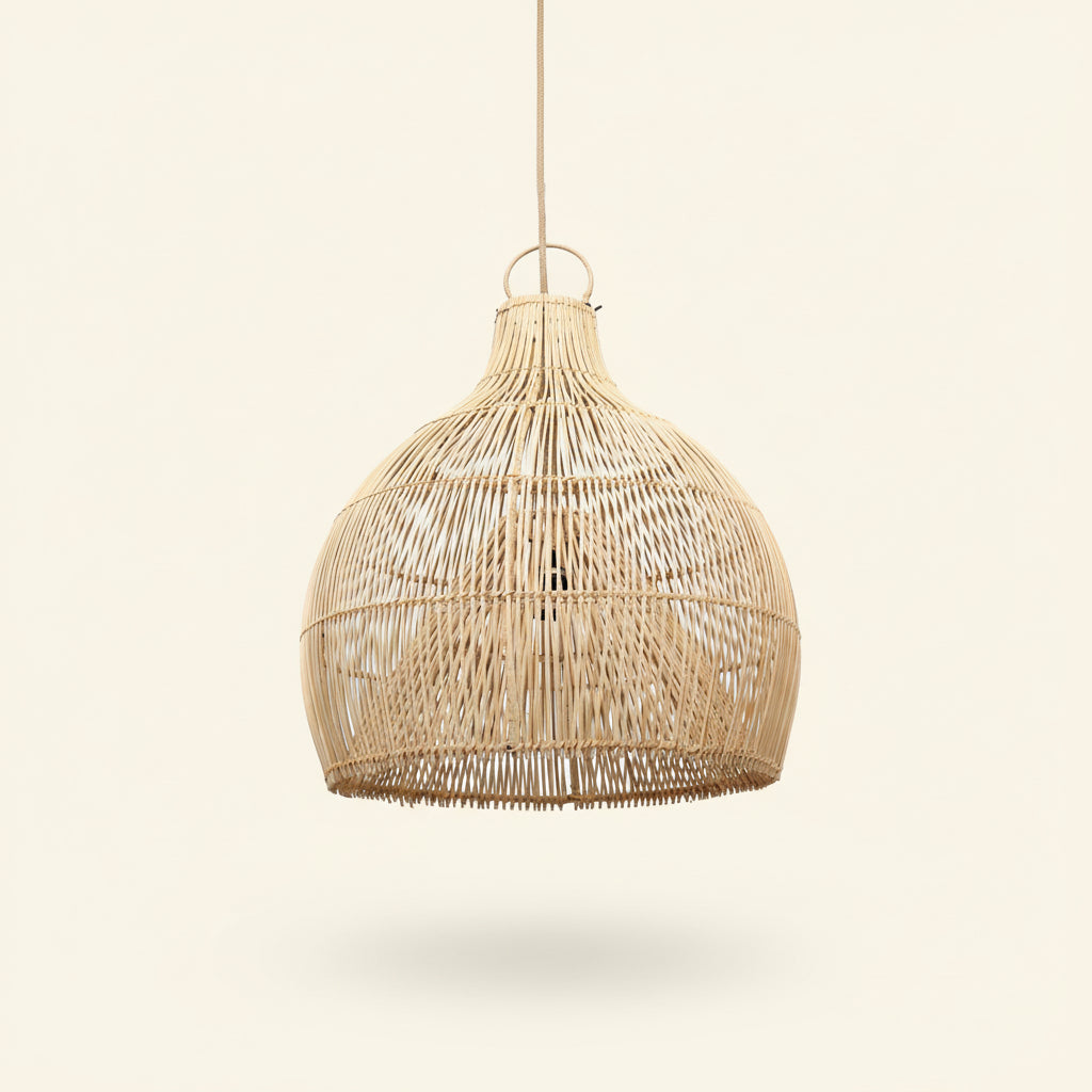 LOBSTER TRAP PENDANT / NATURAL RATTAN