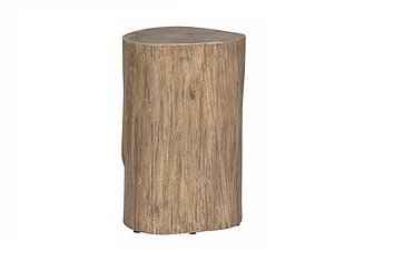 Log Side Table + Stool | Natural
