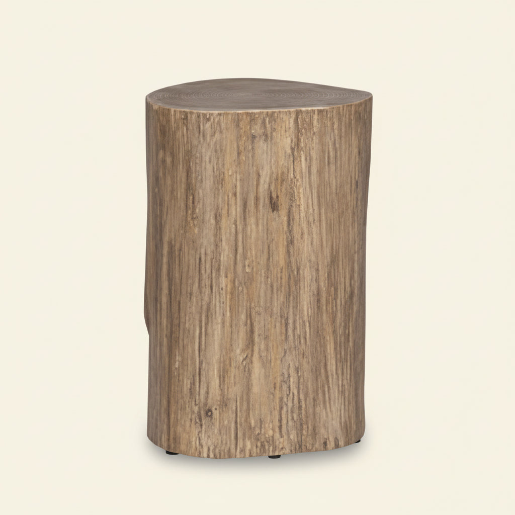 Log Side Table + Stool | Natural