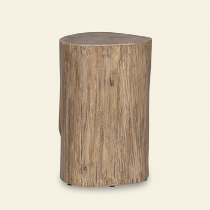 Log Side Table + Stool | Natural