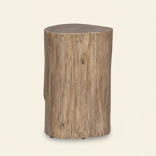 Log Side Table + Stool | Natural