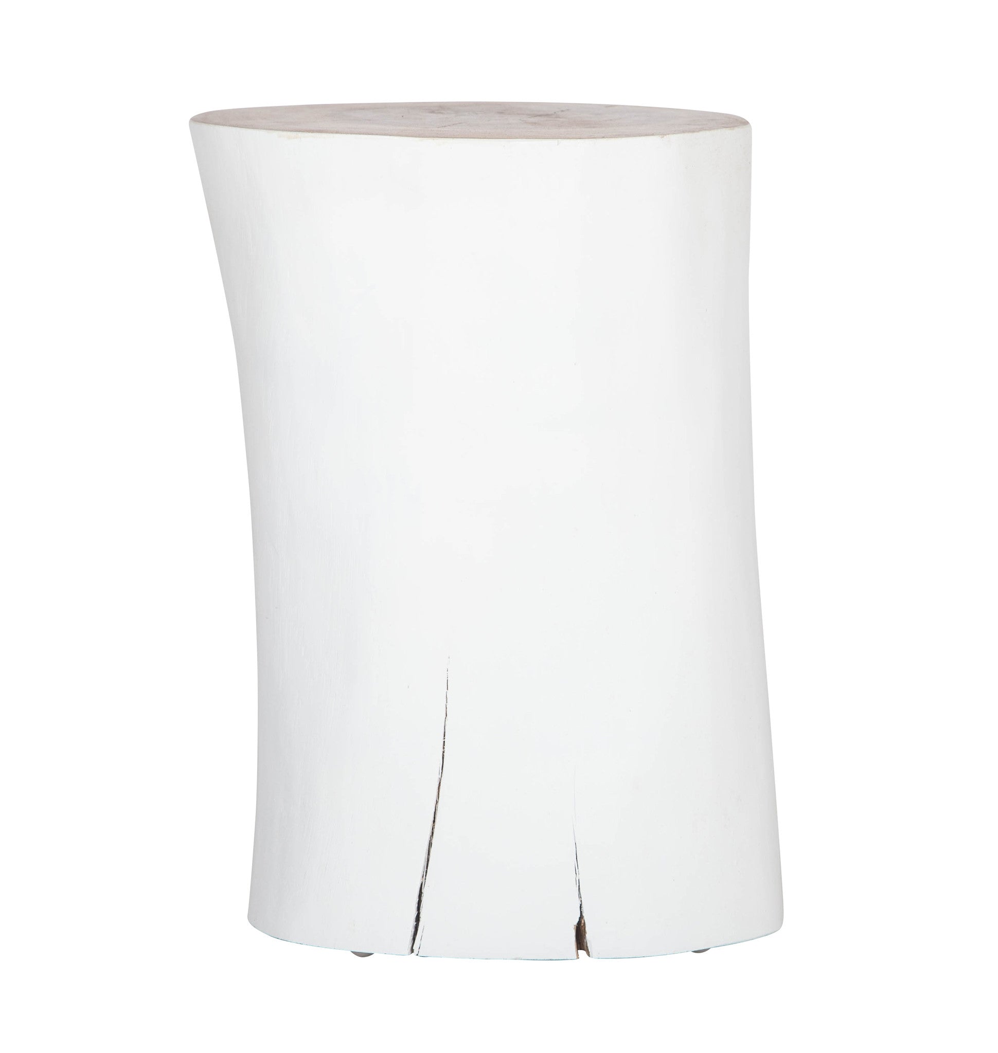 Log Side Table + Stool | White - Green Design Gallery