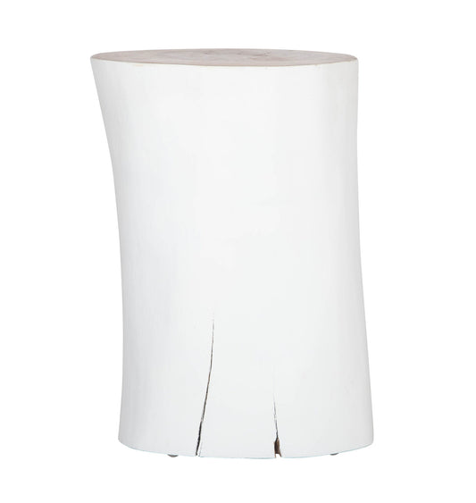 Log Side Table + Stool | White - Green Design Gallery