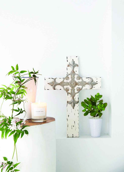 Log Side Table + Stool | White