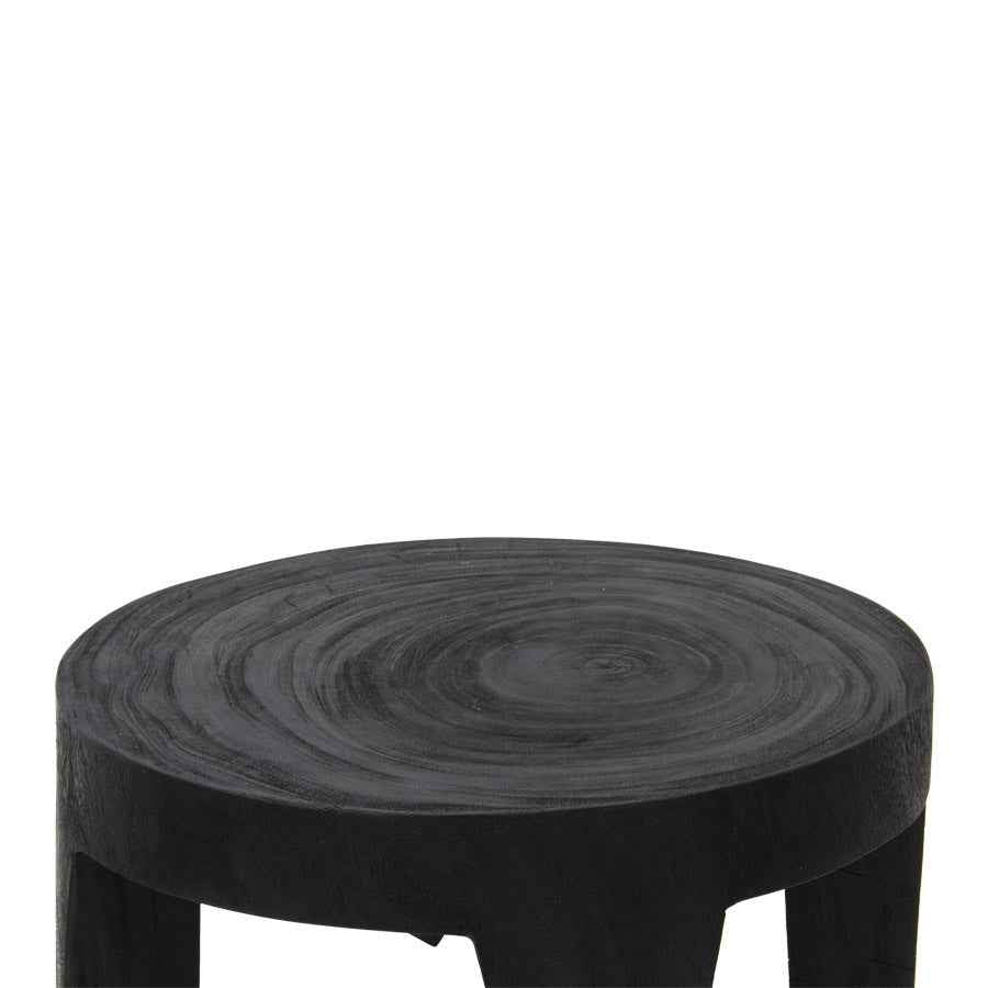 LOGAN ROUND SIDE TABLE / BLACK