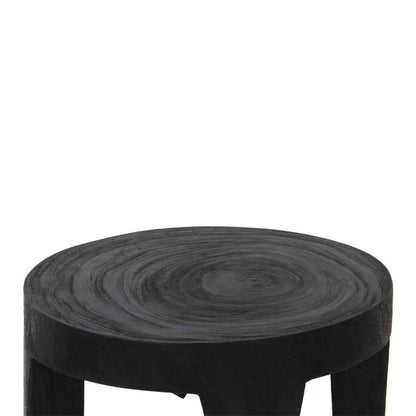 LOGAN ROUND SIDE TABLE / BLACK