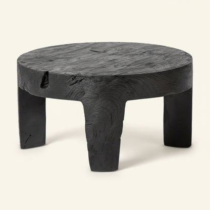 LOGAN ROUND SIDE TABLE / BLACK