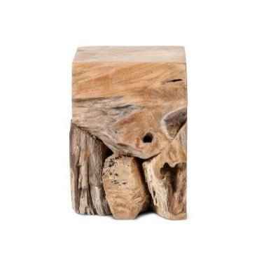 LOGAN TOOR SIDE TABLE - STOOL | RECLAIMED TEAK | NATURAL