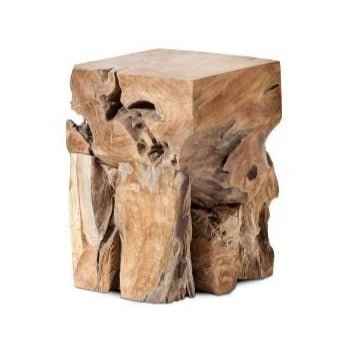 LOGAN TOOR SIDE TABLE - STOOL | RECLAIMED TEAK | NATURAL