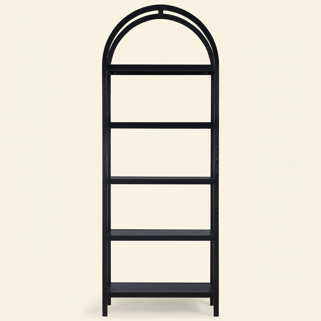 LORNE WHITE OAK BOOKSHELF: BLACK
