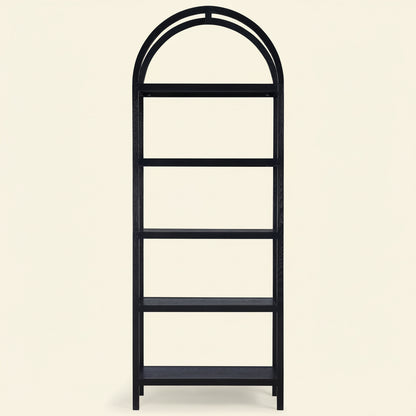 LORNE WHITE OAK BOOKSHELF: BLACK