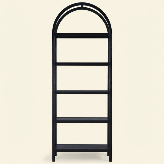 LORNE WHITE OAK BOOKSHELF: BLACK