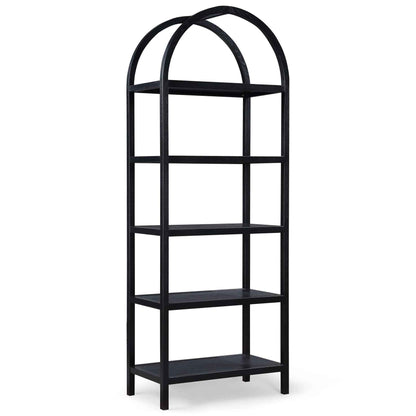 LORNE WHITE OAK BOOKSHELF: BLACK