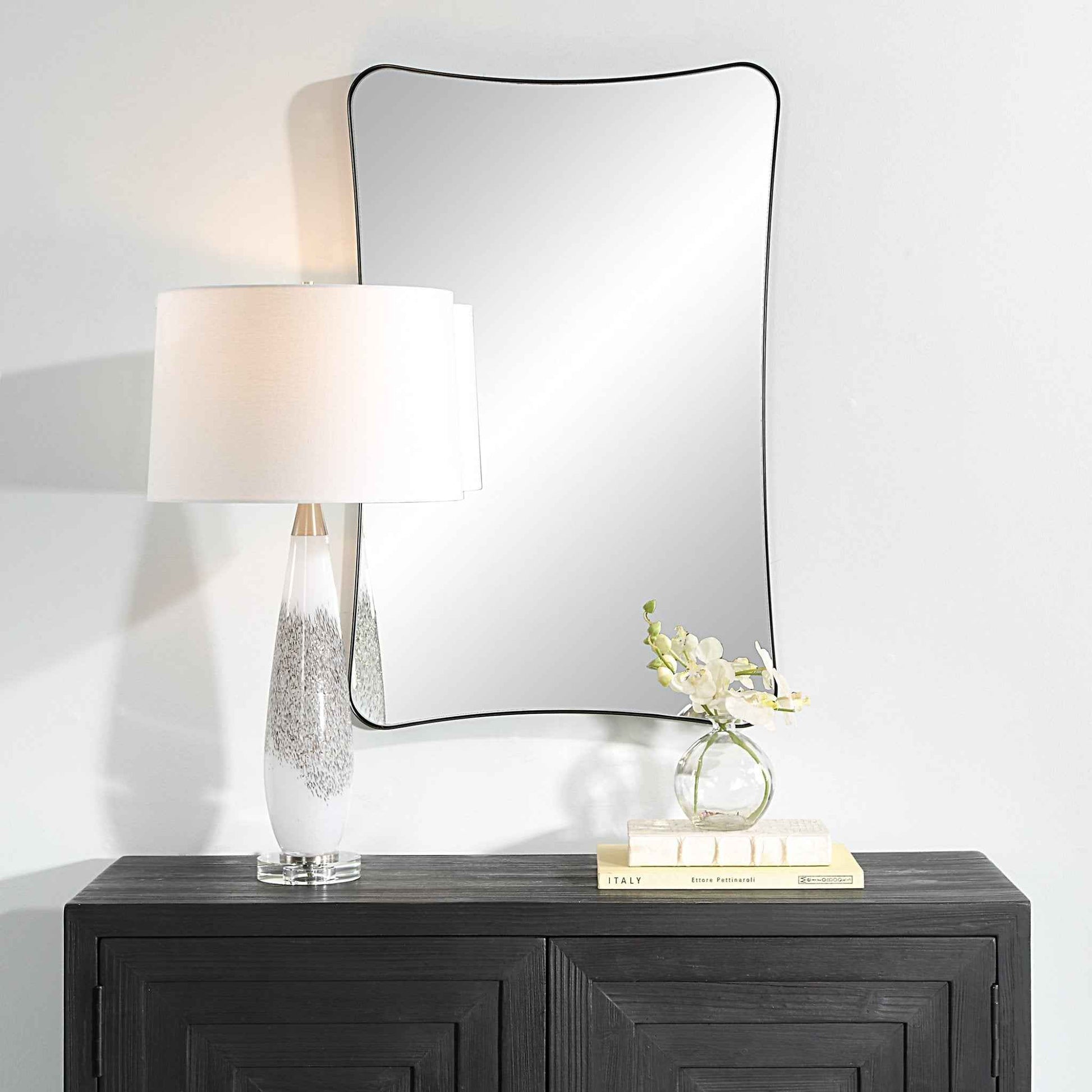 LOUDON BLACK VANITY MIRROR