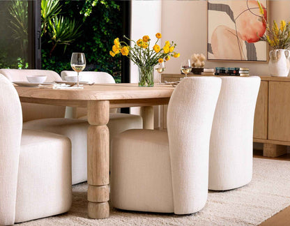 LOUISA LIGHT NATURAL WOOD DINING TABLE