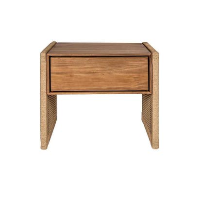 LUCAS (BED)SIDE TABLE | ROPE + RECLAIMED TEAK