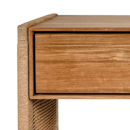LUCAS (BED)SIDE TABLE | ROPE + RECLAIMED TEAK