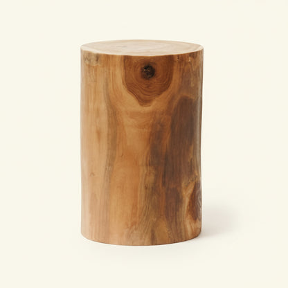 LUCAS ROUND SIDE TABLE - STOOL | NATURAL