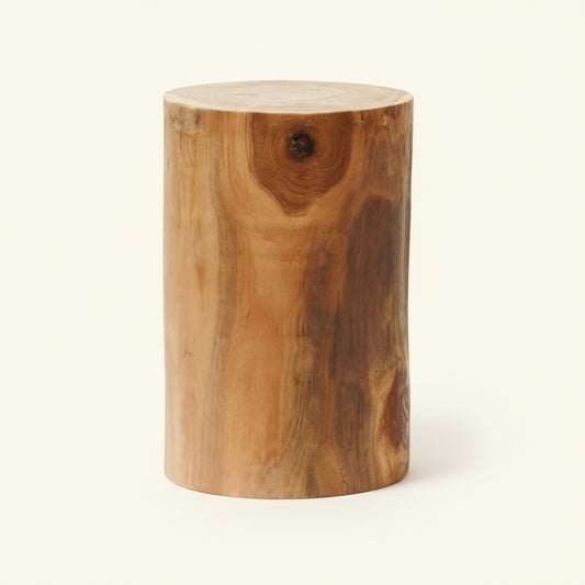 LUCAS ROUND SIDE TABLE - STOOL | NATURAL