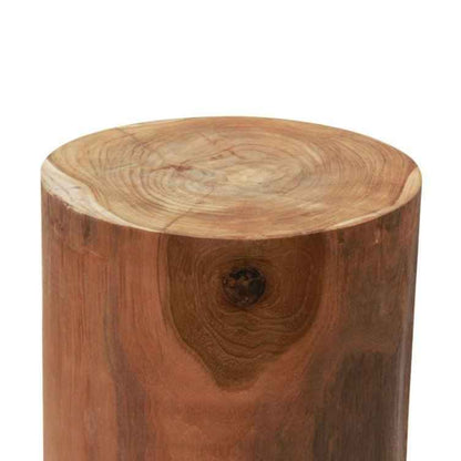 LUCAS ROUND SIDE TABLE - STOOL | NATURAL