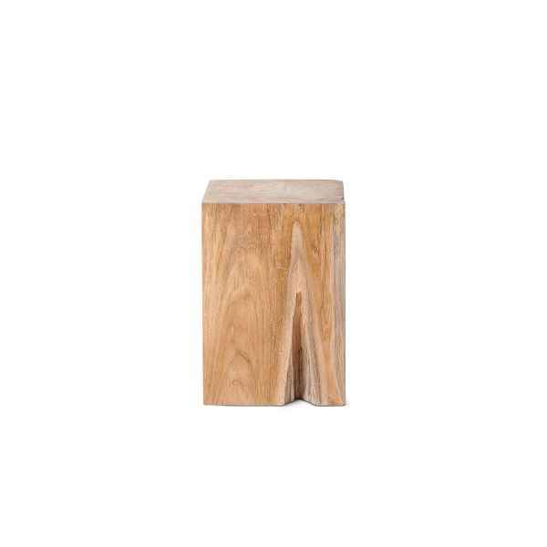 LUCAS SQUARE SIDE TABLE - STOOL | RECLAIMED TEAK | NATURAL