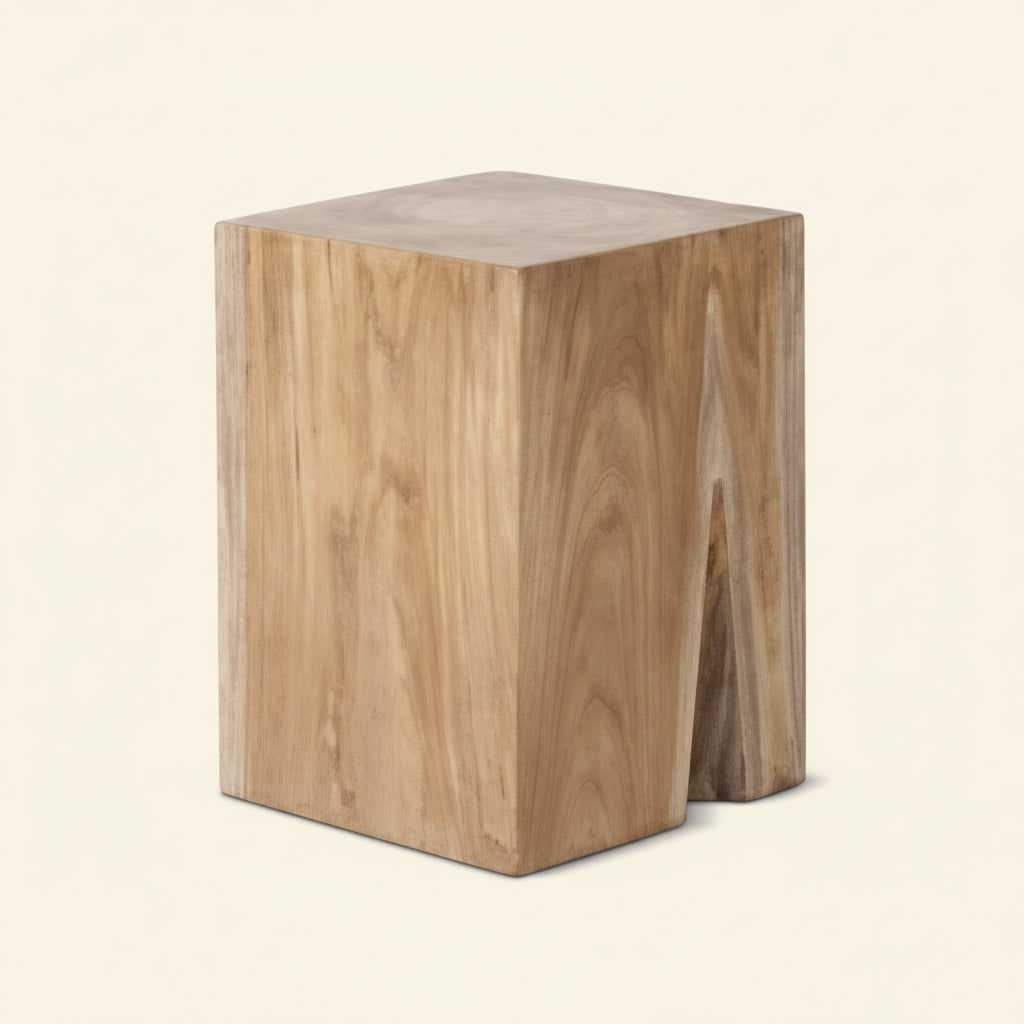 LUCAS SQUARE SIDE TABLE - STOOL | RECLAIMED TEAK | NATURAL