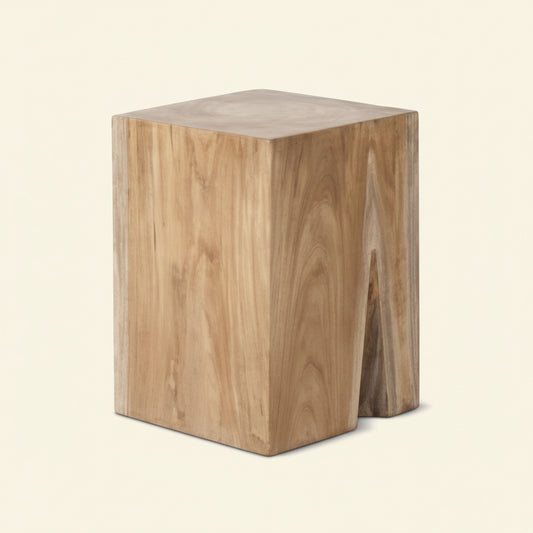 LUCAS SQUARE SIDE TABLE - STOOL | RECLAIMED TEAK | NATURAL
