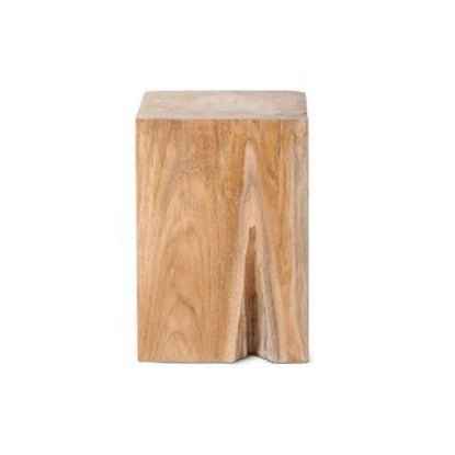 LUCAS SQUARE SIDE TABLE - STOOL | RECLAIMED TEAK | NATURAL