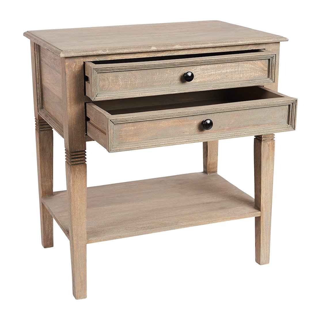 MAINE (BED)SIDE TABLE | 2 DRAWERS-1 SHELF