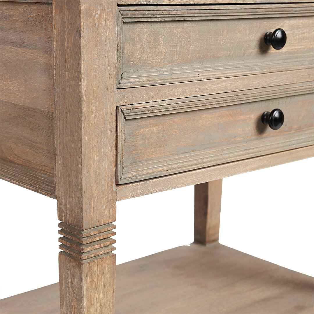 MAINE (BED)SIDE TABLE | 2 DRAWERS-1 SHELF