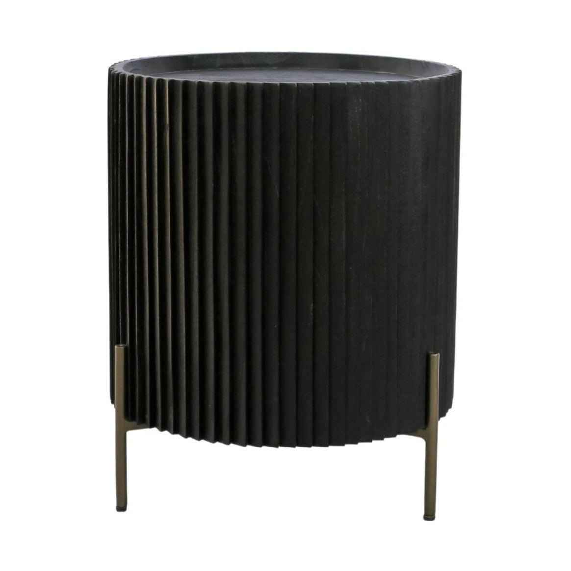 MAJA (BED)SIDE TABLE | 1-DOOR + 2-SHELVES | BLACK