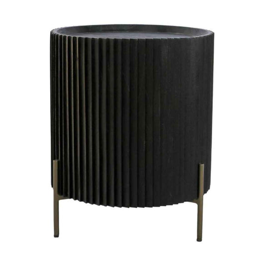 MAJA (BED)SIDE TABLE | 1-DOOR + 2-SHELVES | BLACK