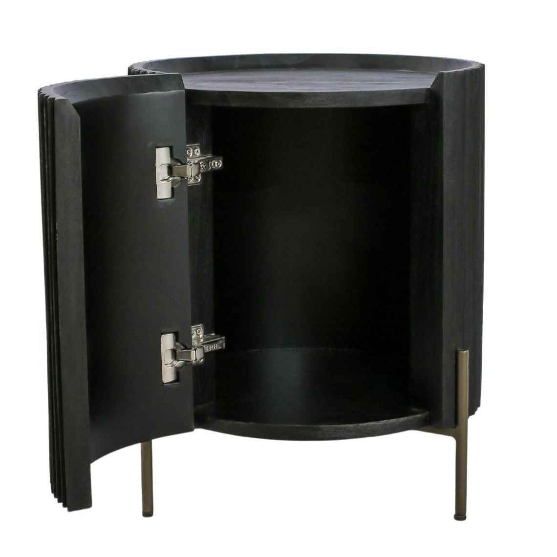 MAJA (BED)SIDE TABLE | 1-DOOR + 2-SHELVES | BLACK